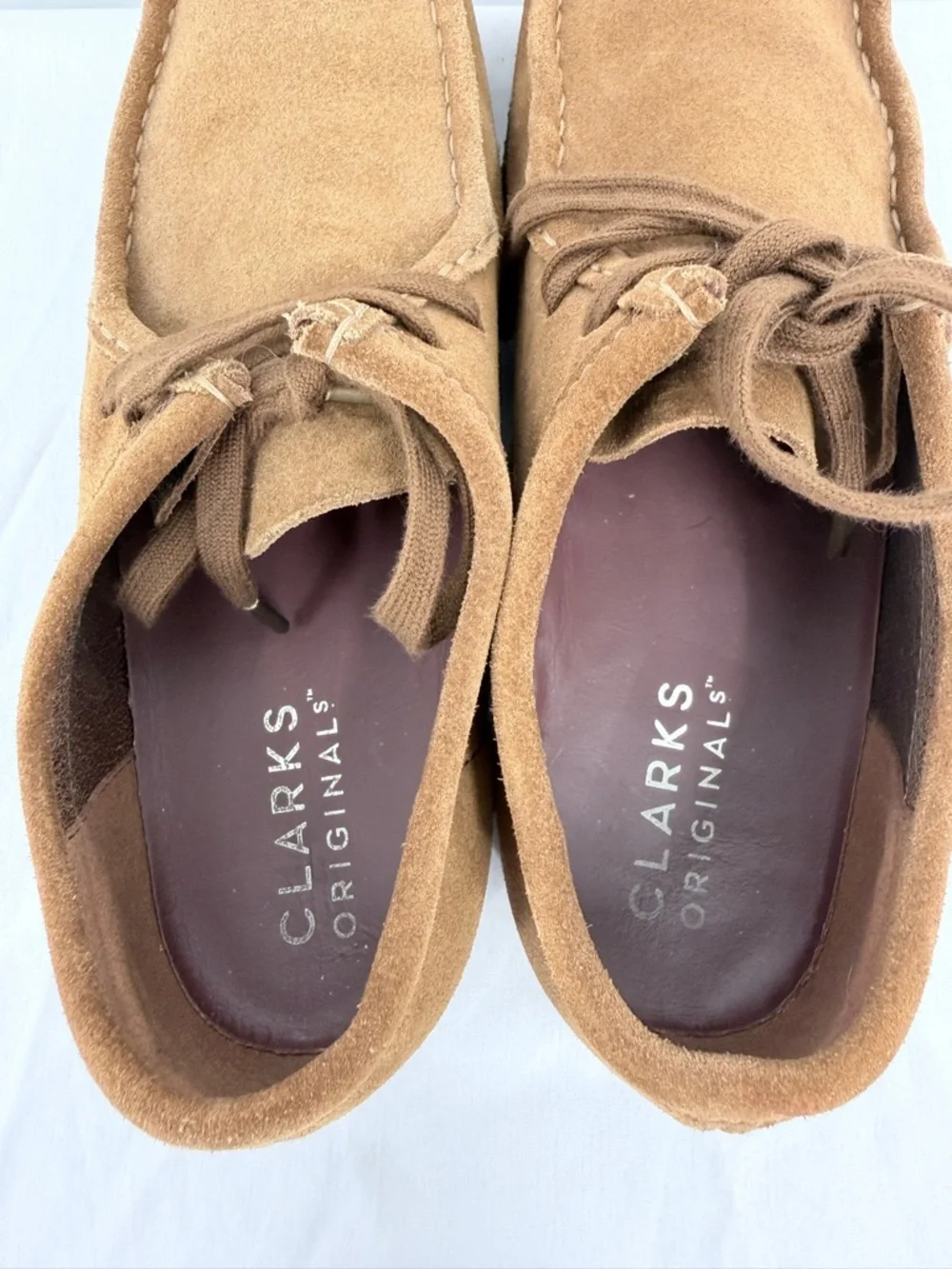 Clarks Originals Wallabee Suede Shoes Brown Crepe Sole Men’s Size 8